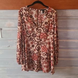 F21 Hippie Floral Tunic Dress